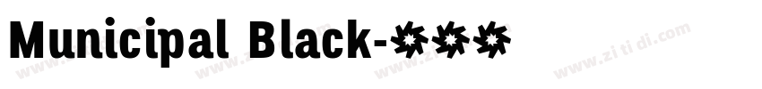 Municipal Black字体转换